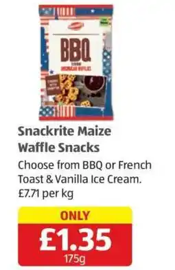 Aldi Snackrite Maize Waffle Snacks offer