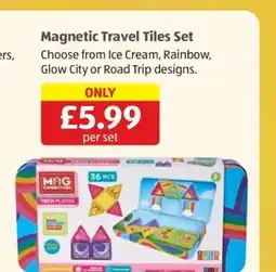 Aldi Magnetic Travel Tiles Set offer