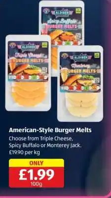 Aldi American-Style Burger Melts offer