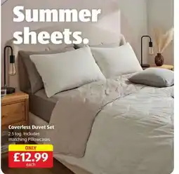 Aldi Coverless Duvet Set offer
