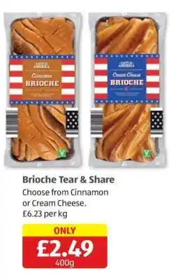 Aldi Brioche Tear & Share offer