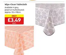Aldi Wipe-Clean Tablecloth offer