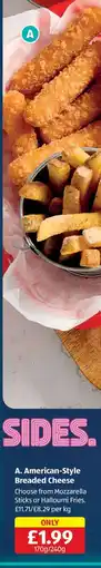 Aldi A. American-Style Breaded Cheezy offer
