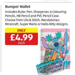 Aldi Bumper Wallet offer