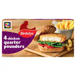 Iceland Birds Eye 4 Chicken Quarter Pounders Burgers 454g offer