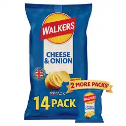 Iceland Walkers Cheese & Onion Multipack Crisps 14x25g offer