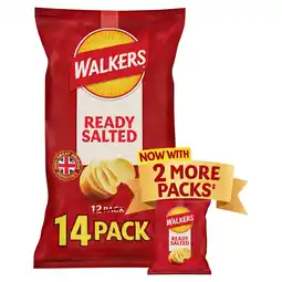 Iceland Walkers Ready Salted Multipack Crisps 14x25g offer