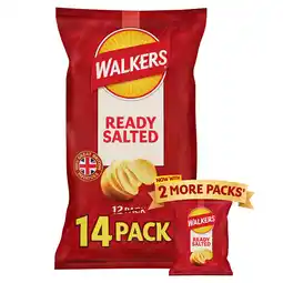 Iceland Walkers Ready Salted Multipack Crisps 14x25g offer