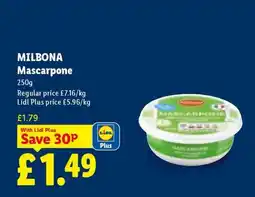 Lidl MILBONA Mascarpone offer