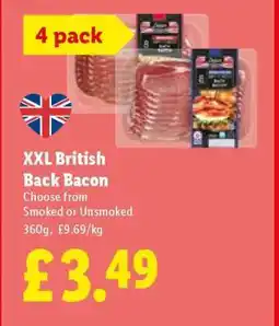 Lidl XXL British Back Bacon offer