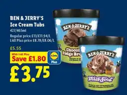 Lidl BEN & JERRY’S Ice Cream Tubs offer