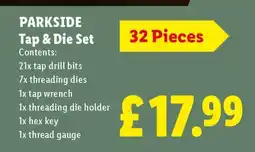 Lidl PARKSIDE Tap & Die Set offer
