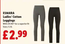 Lidl ESMARA Ladies’ Cotton Leggings offer