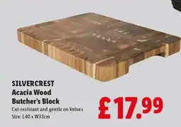 Lidl SILVERCREST Acacia Wood Butcher’s Block offer