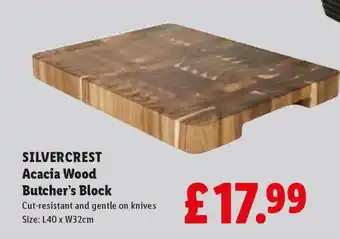 SILVERCREST Acacia Wood Butcher’s Block