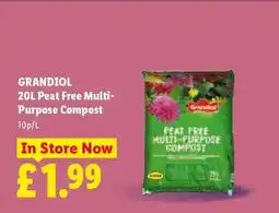 Lidl GRANDIOL 20L Peat Free Multi-Purpose Compost offer