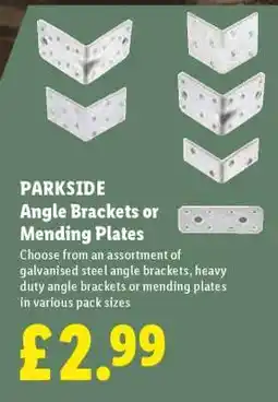 Lidl PARKSIDE Angle Brackets or Mending Plates offer