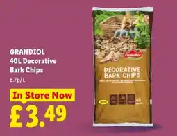 Lidl GRANDIOL 40L Decorative Bark Chips offer