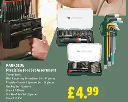 Lidl PARKSIDE Precision Tool Set Assortment offer