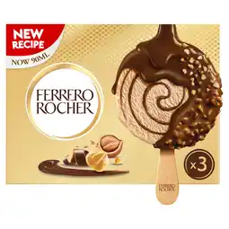 Iceland Ferrero Rocher Ice Cream Sticks 3x90ml offer