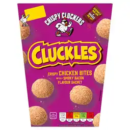 Iceland Crispy Cluckers Crispy Chicken Bites with a Smoky Bacon Flavour Sachet 300g offer