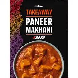 Iceland Iceland Takeaway Paneer Makhani 300g offer