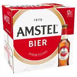 Iceland Amstel Beer Premium Bavarian Pilsener Style Lager 3.4% Bottles 12x330ml offer