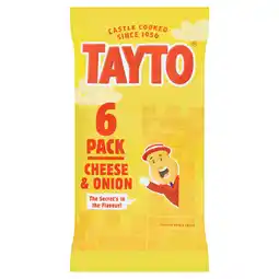 Iceland Tayto Cheese & Onion Flavour Potato Crisps 6 x 25g offer