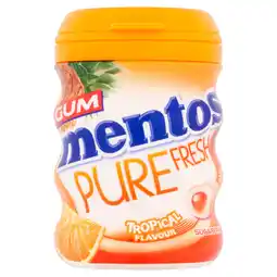 Iceland Mentos 35 Gum Pure Fresh Tropical Flavour 70g offer