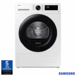 Costco Samsung Series 5 DV90CGC0A0AEEU, 9kg Heat Pump Tumble Dryer, A++ Rated in White offer