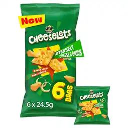 Iceland Mini Cheddars Cheeselets Cheese & Onion Baked Snacks Multipack 6 x 24.5g offer