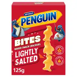 Iceland McVitie's Penguin Bites Baked Snack Crackers Lightly Salted 125g offer