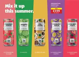 Aldi Infusionist Party Cocktail Cans offer