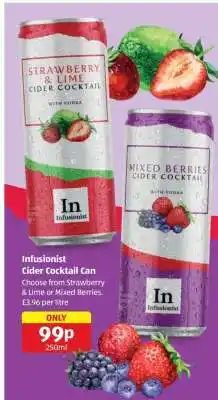 Aldi Infusionist Cider Cocktail Can offer