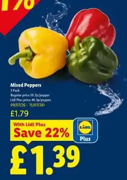 Lidl Mixed Peppers offer