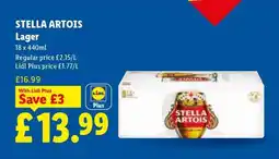 Lidl Stella Artois Lager offer