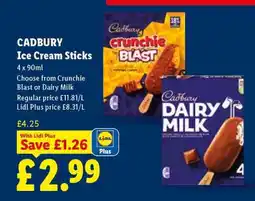 Lidl Cadbury Ice Cream Sticks offer