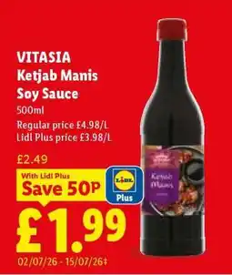 Lidl VITASIA Ketjab Manis Soy Sauce offer