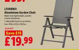 Lidl LIVARNO Aluminium Garden Chair offer