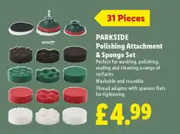 Lidl PARKSIDE Polishing Attachment & Sponge Set offer