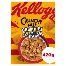 Iceland Kellogg’s Crunchy Nut Crunchies Caramelised Biscuit Breakfast Cereal 420g offer
