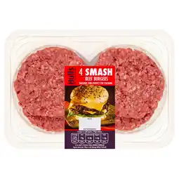Iceland Hull's of Ballymena 4 Smash Beef Burgers 340g offer