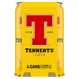 Iceland Tennent's Lager 4 x 568ml offer