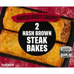 Iceland Iceland Ridiculously Crispy! 2 Hash Brown Steak Bakes 260g offer