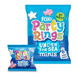 Iceland Fox's Biscuits Party Rings Minis Under The Sea 6 Snack Bags offer