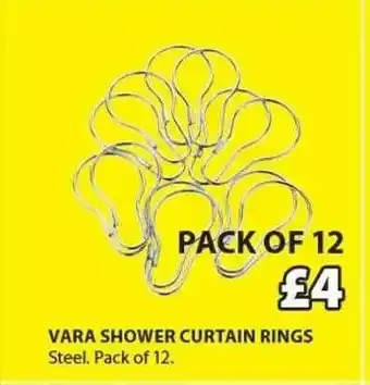 JYSK Vara Shower Curtain Rings offer