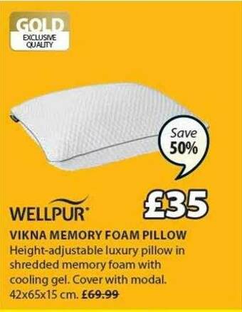 JYSK Vikna Memory Foam Pillow offer