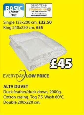 JYSK Alta Duvet offer