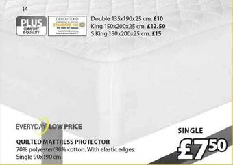 JYSK Quilted Mattress Protector offer