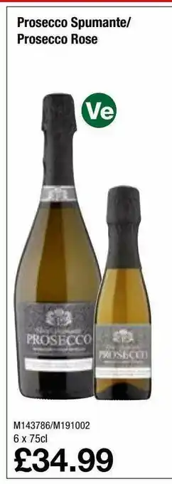 Makro Prosecco Spumente, Prosecco Rose offer